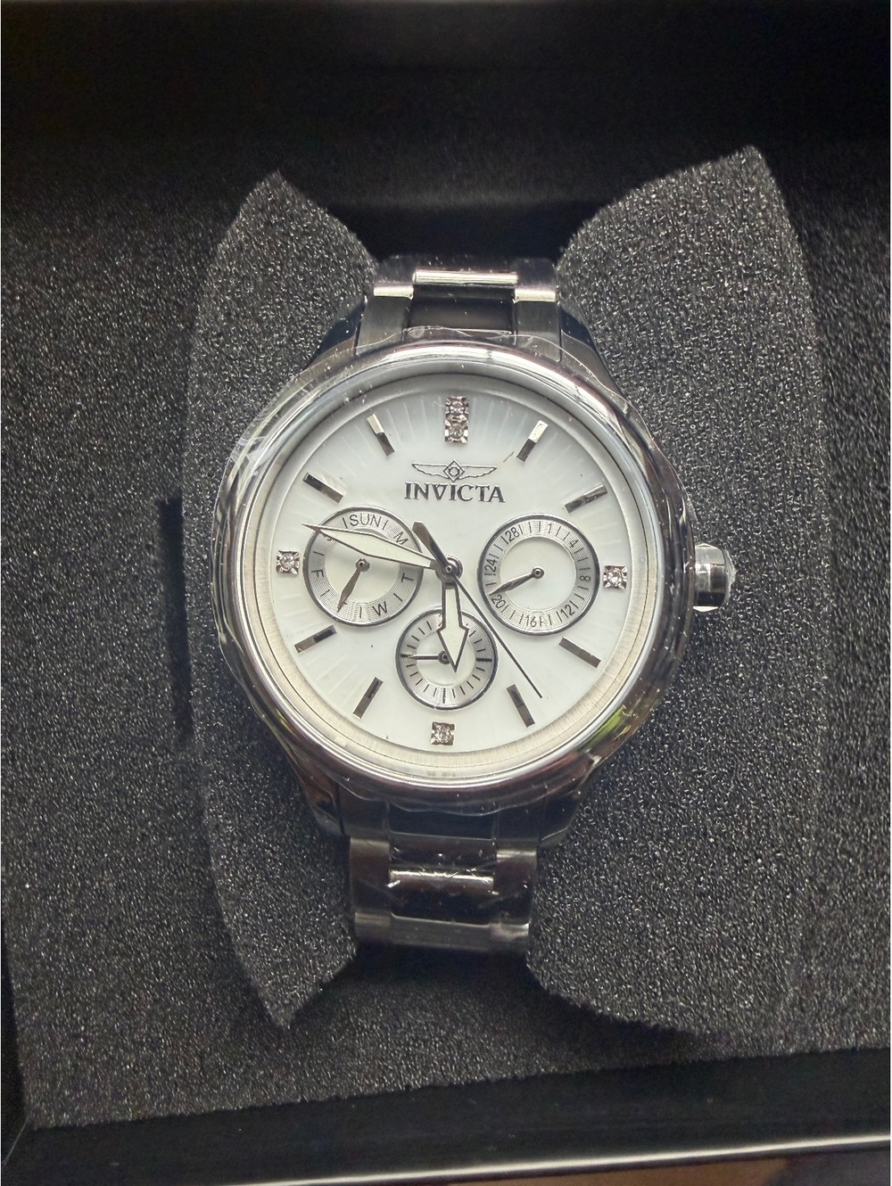 $249 INVICTA ANGEL LUMAMODE WOMANS WATCH 38mm WITH MOTHER OF PEARL DIAL